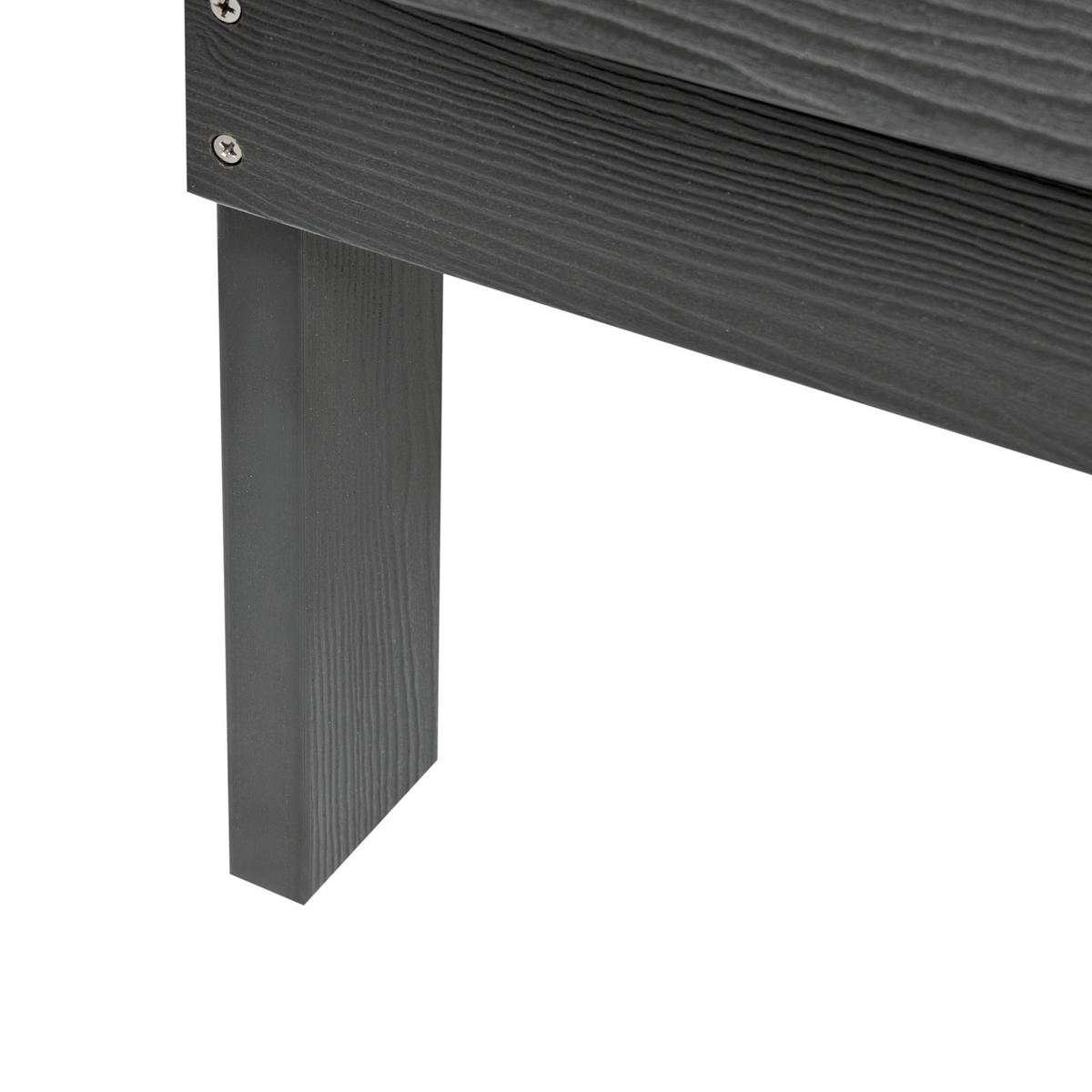 ZAHRADNÍ LAVICE 125 cm Tmavě šedá Adirondack - šedá/tmavě šedá, plast (125/91/73cm) - Beliani