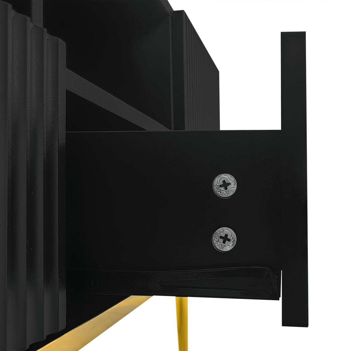 TV-MÖBEL Schwarz 165/36/55 cm - Schwarz, Holzwerkstoff (165/55/36cm) - PANGIVO