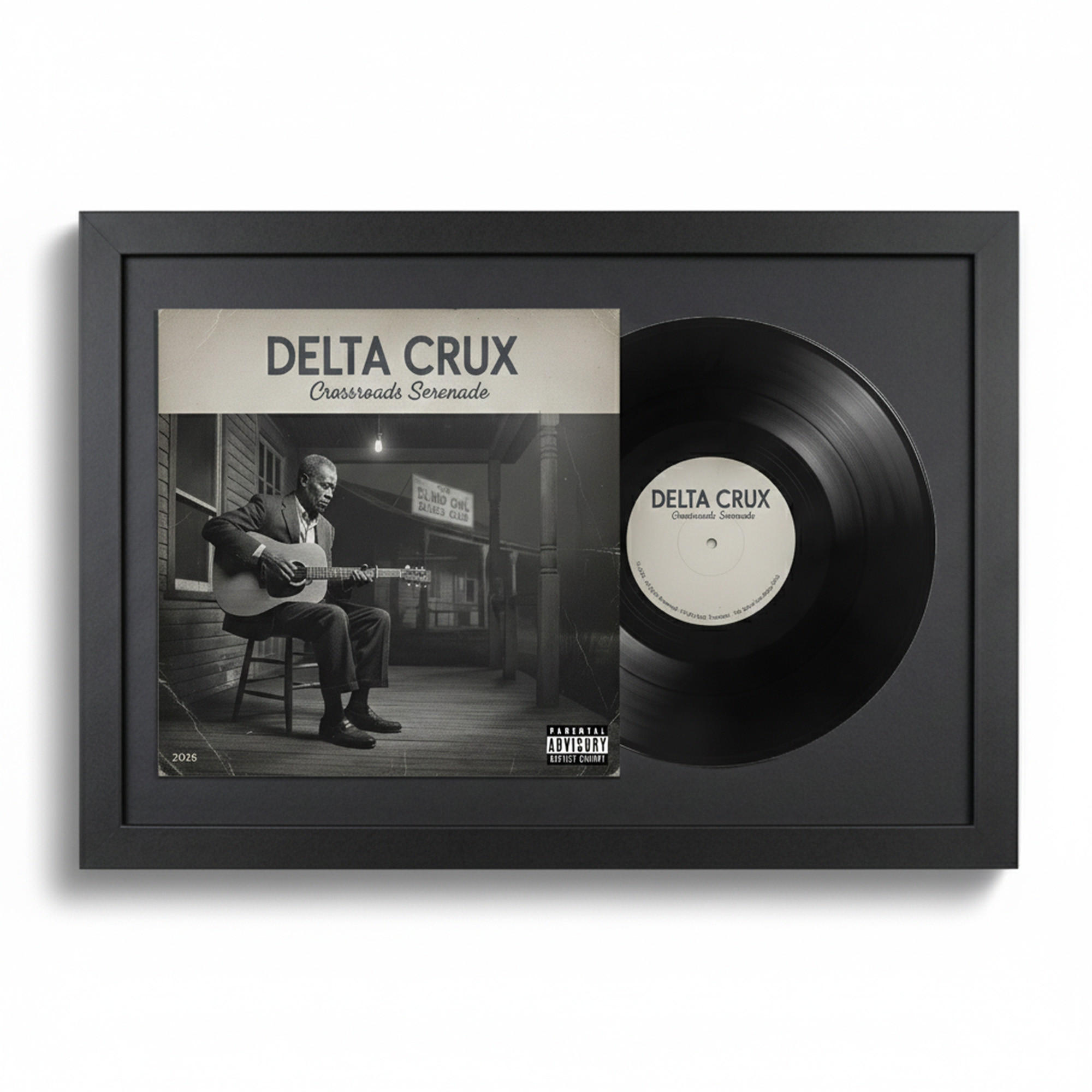 SCHALLPLATTEN BILDERRAHMEN 40/60 2er Set - Schwarz, Holz (60/40cm) - K-Möbel