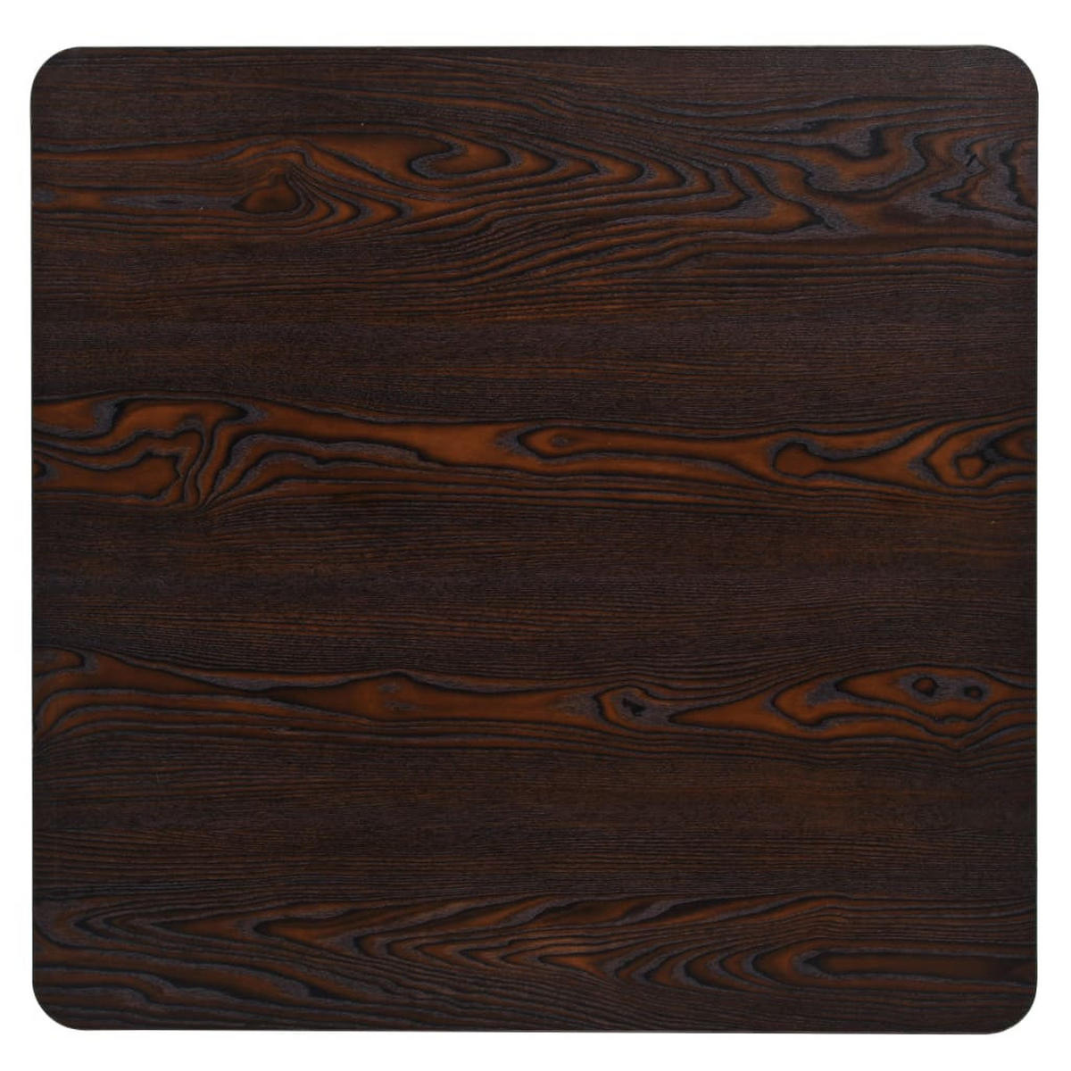 BISTROTISCH Mdf Und Stahl Quadratisch 80/80/75Cm Dunkle Esche - Braun, Holzwerkstoff (80/80/75cm) - vidaXL