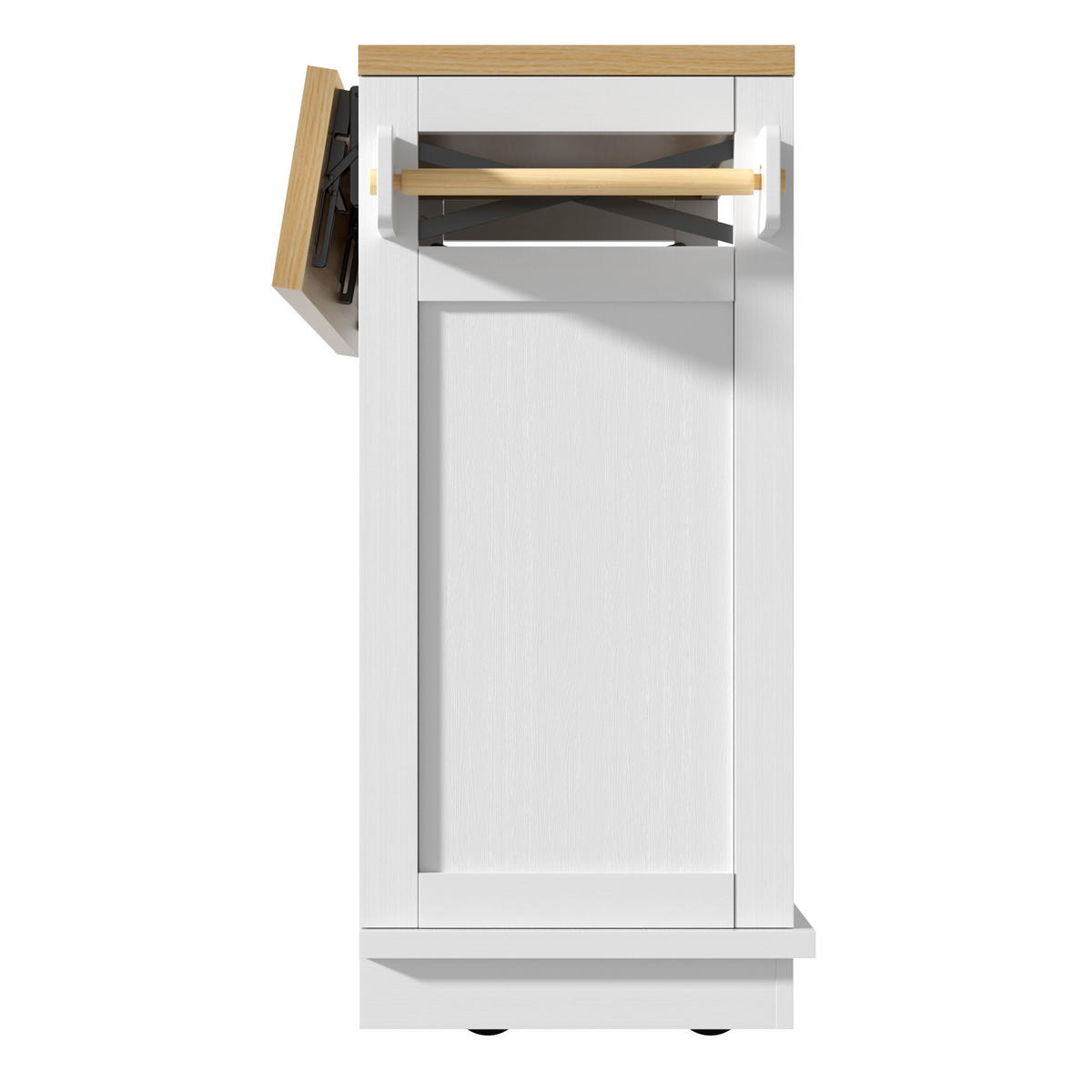 KÜCHENINSEL 118x43x98cm Weiß MDF/Metall mit 3 Schubladen & Rollen - Weiß, Holzwerkstoff (118/98/43cm) - Modfu