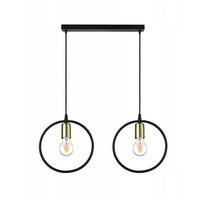 PENDELLEUCHTE RING - Goldfarben/Schwarz, Metall (10/50/80cm) - kiki design