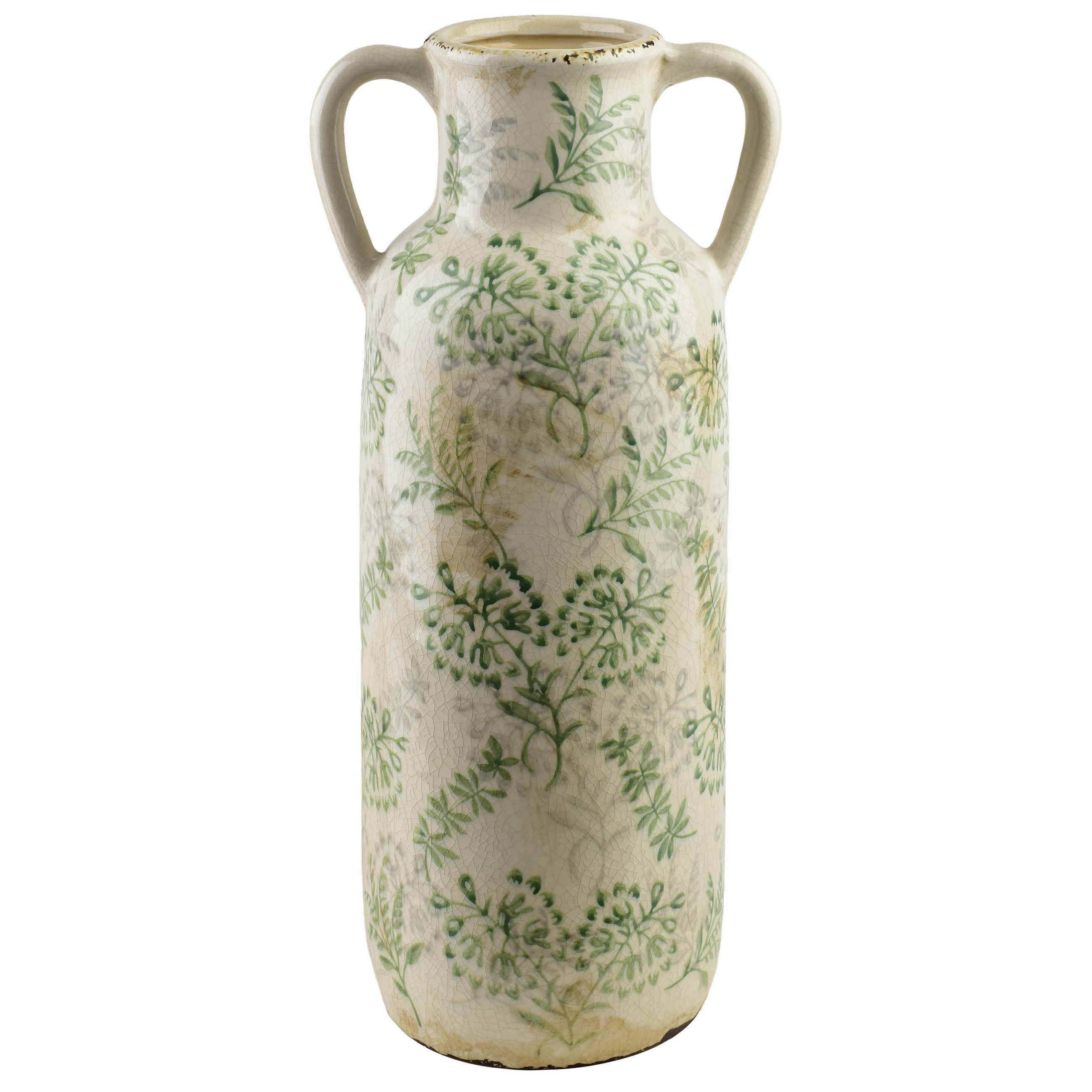 VASE Crockett Weiß Keramik - Grün, Keramik (50cm) - Mondex