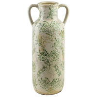 VASE Crockett Weiß Keramik - Grün, Keramik (50cm) - Mondex