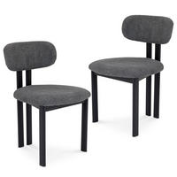 ESSZIMMERSTUHL FRANCA 2er-Set dunkelgrau - Dunkelgrau, Textil (51/80/53cm) - IDIMEX