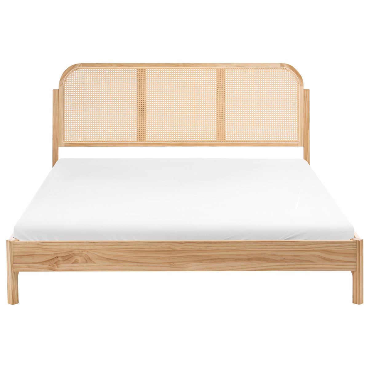 PAT cu somieră 160/200 lemn de pin maro deschis Archail - maro deschis, lemn (160/200cm) - Beliani