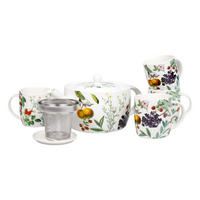 TEE-SET 6-tlg. My favourite Tea - Fruits & Herbs - Naturfarben, Keramik (19.1/2.4/19.1cm) - Könitz