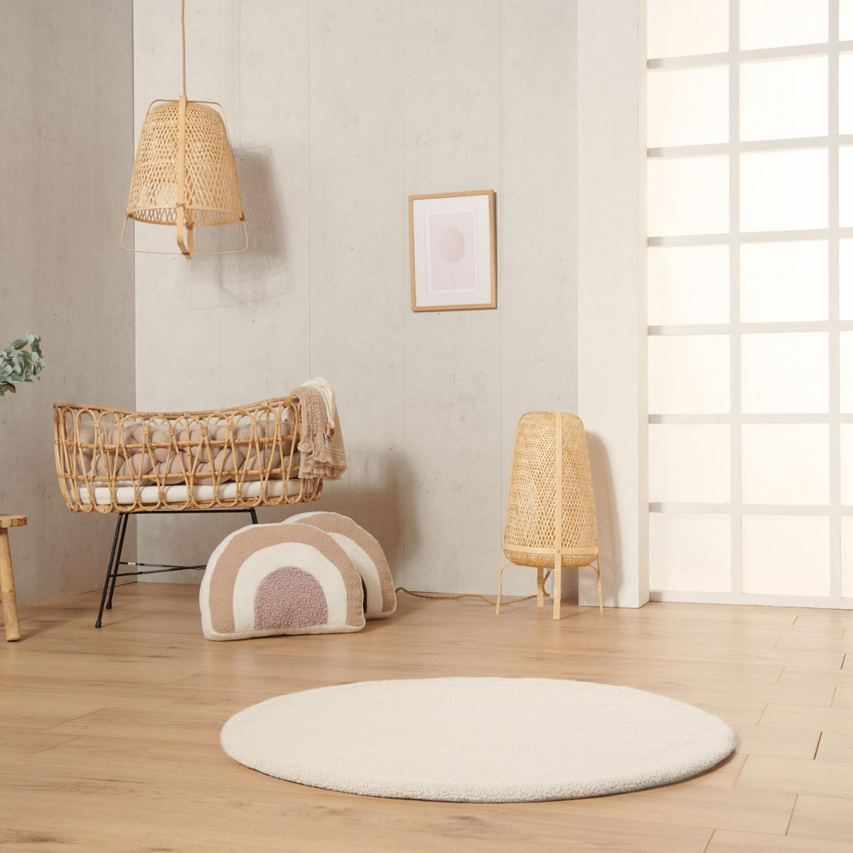 KRABBELDECKE Kinderteppich Teddy 2 in 1 - Naturfarben, Textil (100/100cm) - nordic coast company