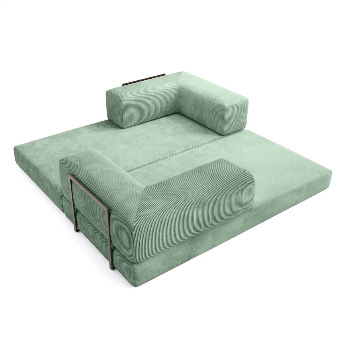SCHLAFSOFA Danny - Hellgrün, Holzwerkstoff/Textil (200/70/100cm) - Fun Möbel