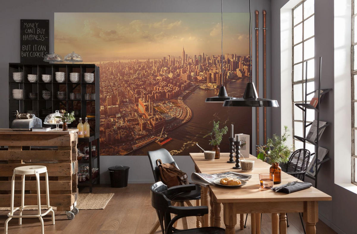 FOTOTAPETE Manhattan-Stadt 254 x 184 cm - Beige, Papier (254/184cm) - Sanders & Sanders