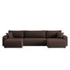 ECKSOFA U-Form Mit Schlaffunktion Und Bettkasten MILANO Dicker Cord Braun - Braun, Holz/Textil (312/145cm) - Kaiser Möbel