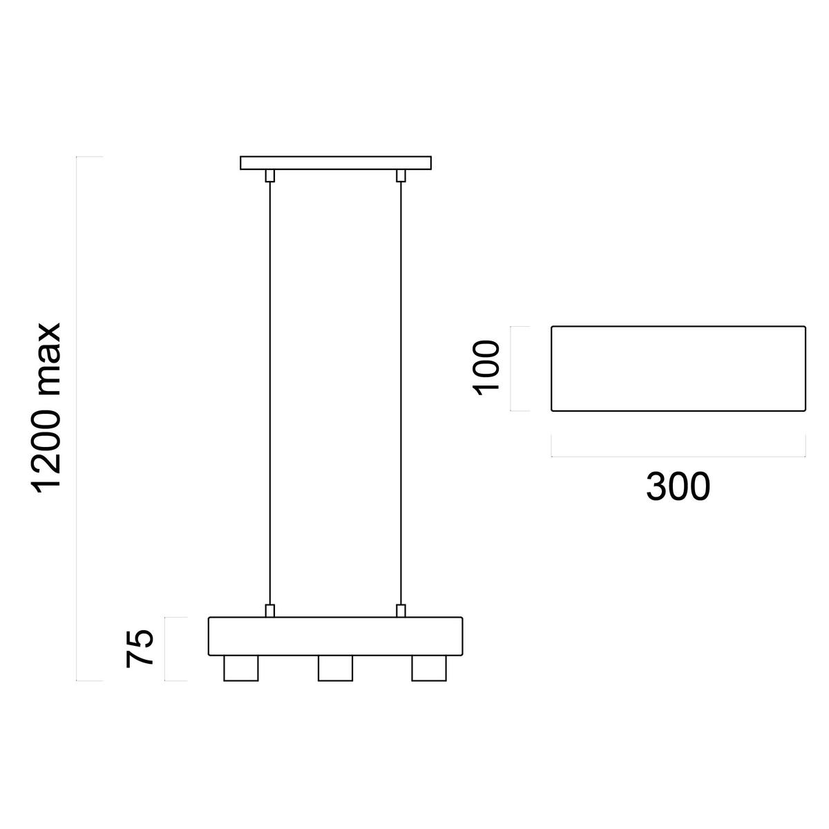 HÄNGELEUCHTE - Dunkelbraun, Metall (10/30/7.5cm) - Lumicom
