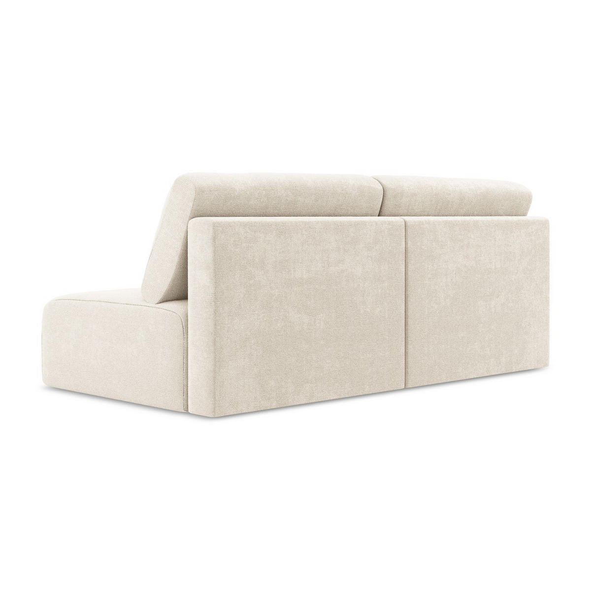 3-SITZER SOFA mit Schlaffunktion Chenille Stoff Beige - Beige/Creme, Kunststoff/Textil (216/79/102cm) - LaMiaSofa