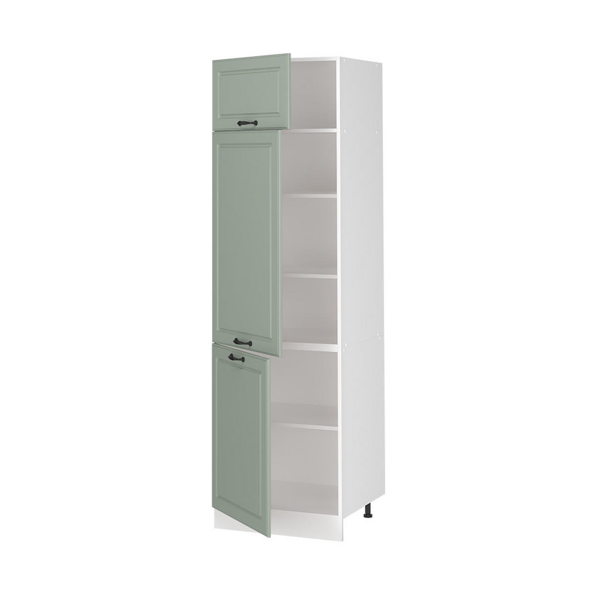 VYSOKÁ SKRIŇA R-Line, Mint vidiecky dom/biely, 60 cm - biela/mätovozelená, kompozitné drevo (60/206.8/57.2cm) - Vicco