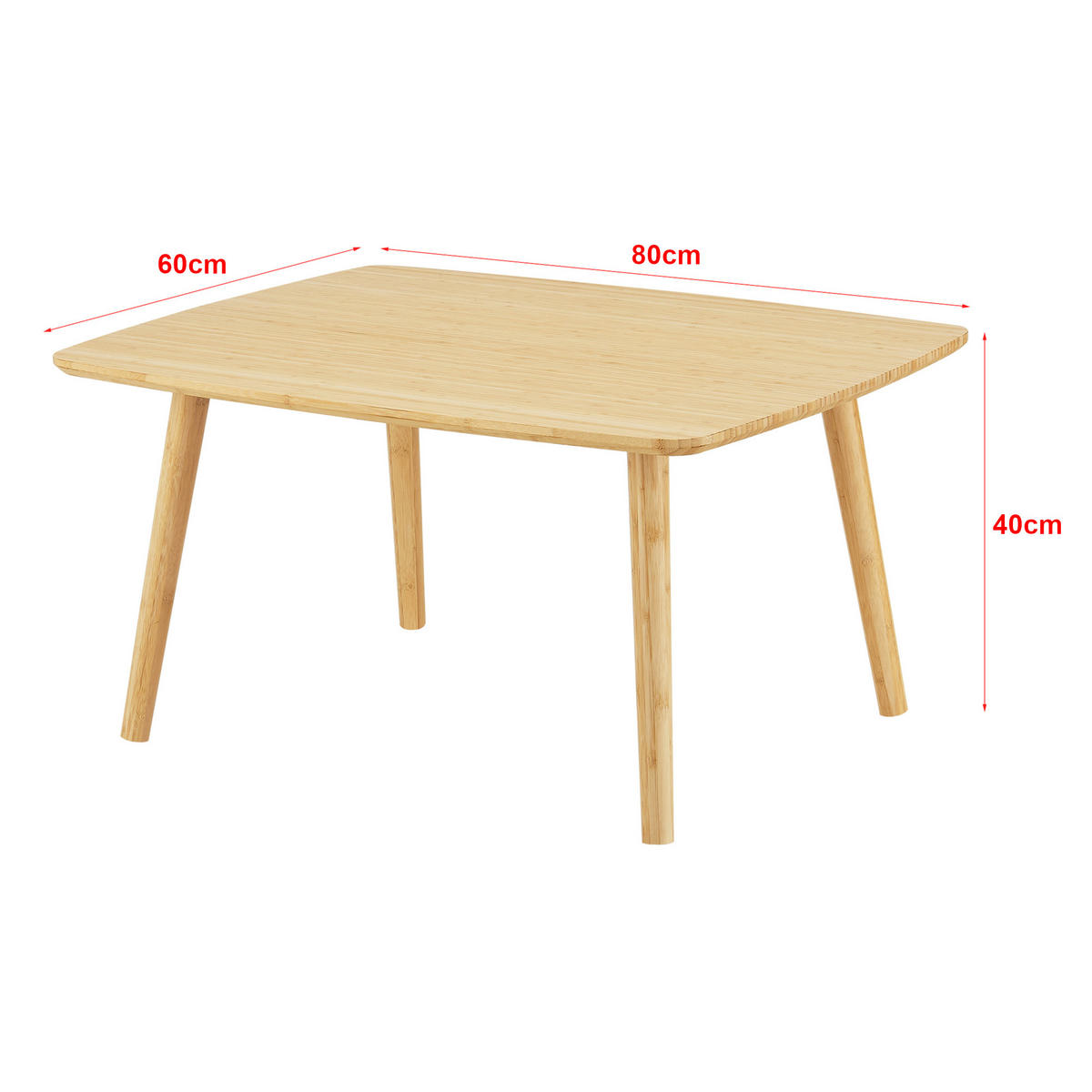 COUCHTISCH Nurmijärvi 80/60/40 - Beige, Naturmaterialien (60/80/40cm) - [en.casa]