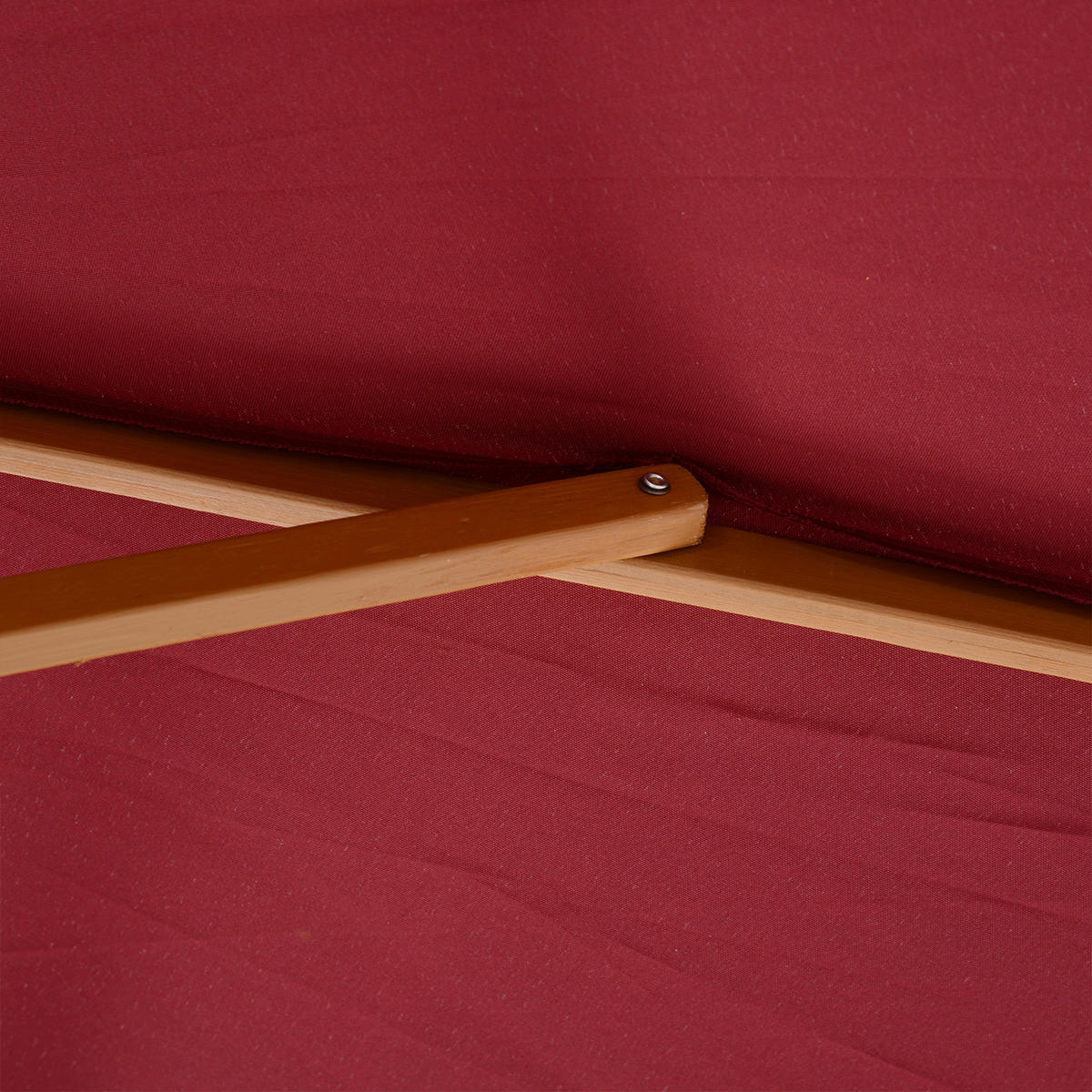 SONNENSCHIRM DE-11353 doppeltes Dach, Holz, 3 m Rot - Rot, Holzwerkstoff (300/300cm) - ComfortXL