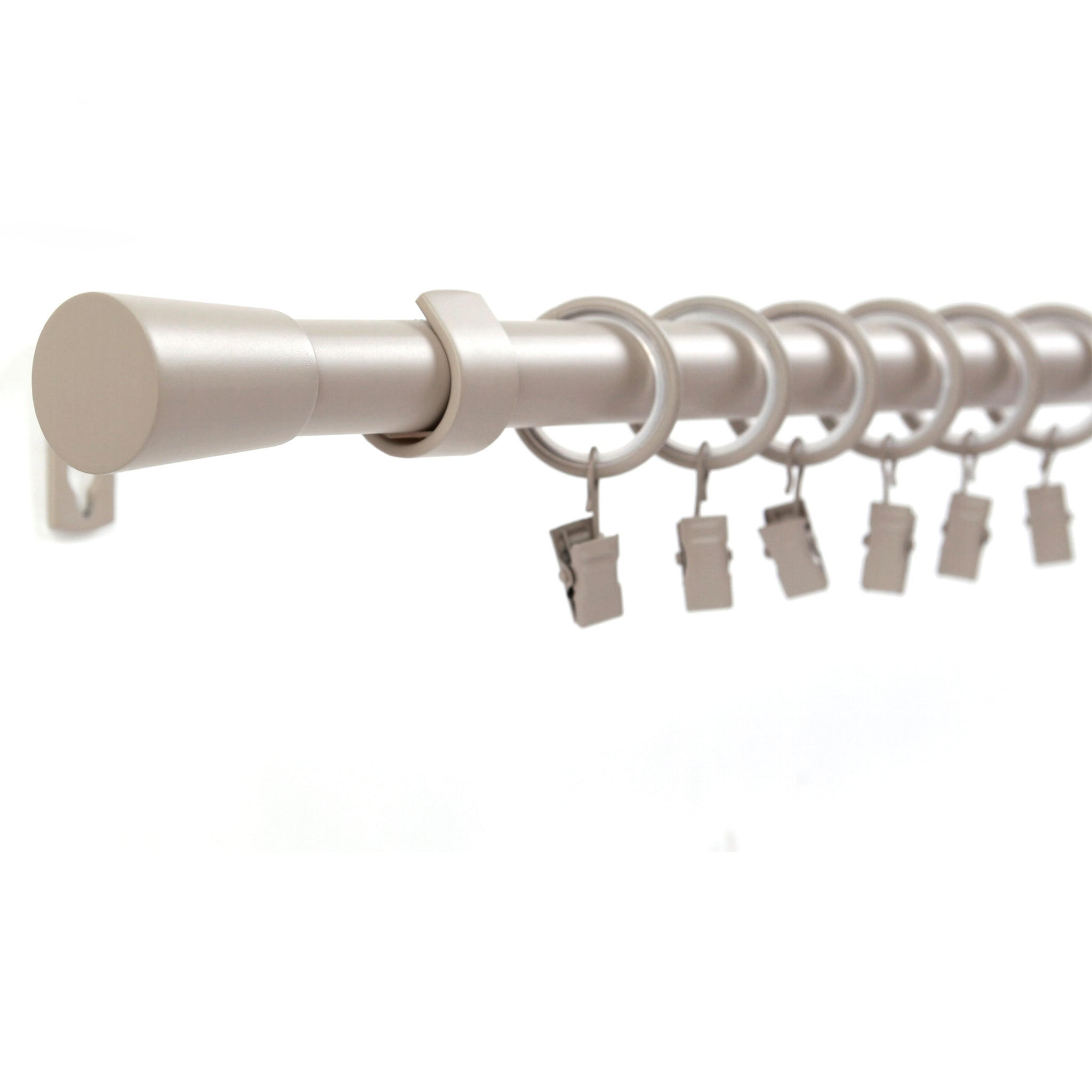 GARDINENSTANGE 1-lauf Kegel - Beige, Metall (300cm) - Deco-Raum