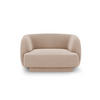 SESSEL Miley aus Samt cappuccino - Cappuccino, Textil (90/70/103cm) - Micadoni