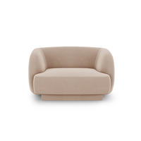 SESSEL Miley aus Samt cappuccino - Cappuccino, Textil (90/70/103cm) - Micadoni