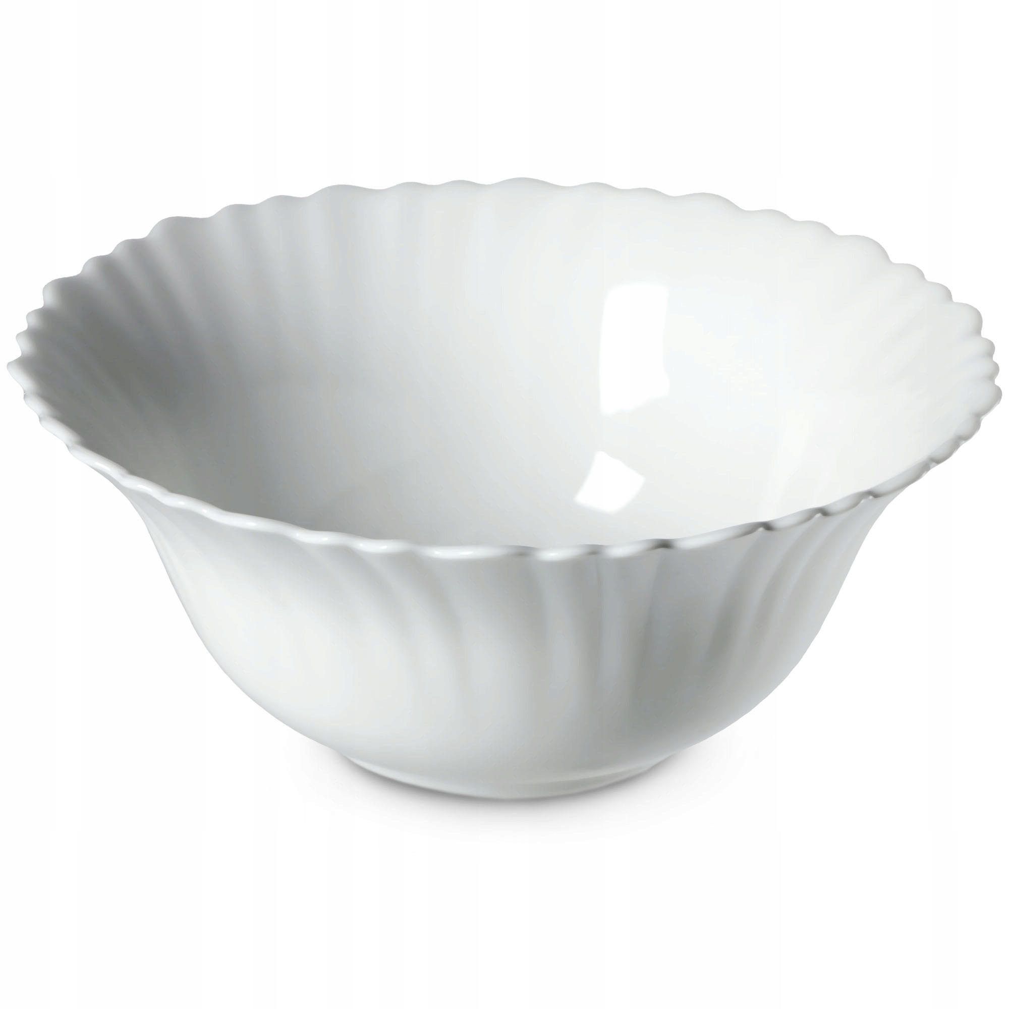 SALATSCHÜSSEL aus Glaws, 16 x 6 cm, weiß - Weiß, Glas (16cm) - KADAX