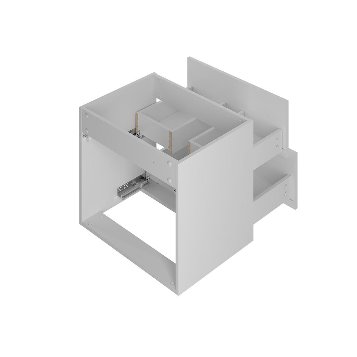 WASCHTISCH 60cm Izae Weiß - Weiß, Holzwerkstoff (60/50/45.8cm) - Petits-meubles