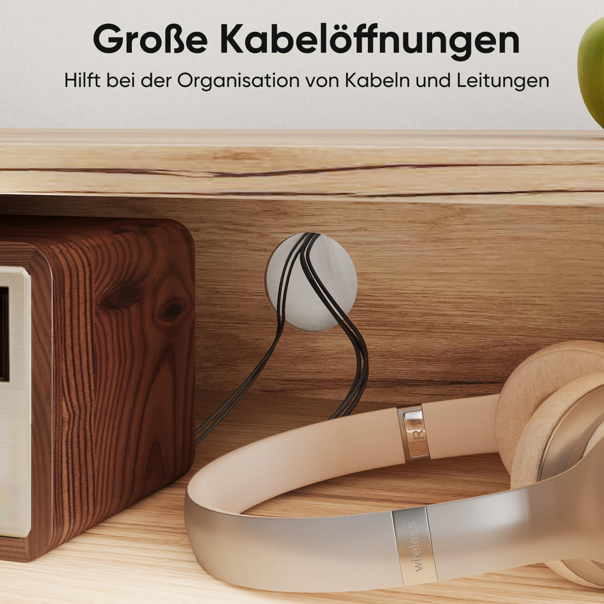 TV-SCHRANK aus MDF 110x40x48 cm Eichefarben mit Kabelmanagement, Soft-Close-Scharnieren und viel Stauraum - Braun, Holzwerkstoff (110/48/40cm) - Modfu