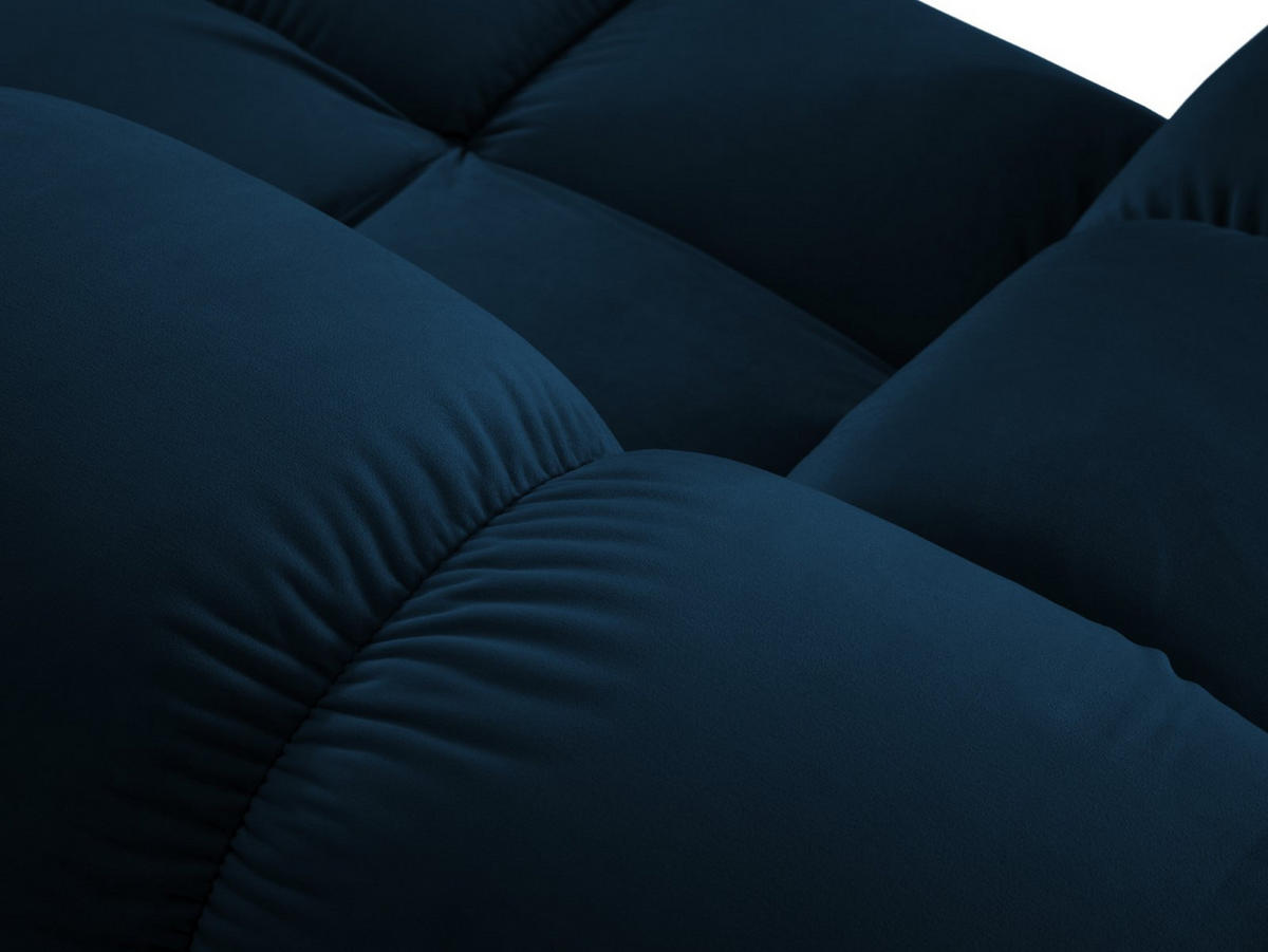 MODULARES-ECKSOFA links Bellis aus Samt königsblau 4 Sitzplätze - Blau, Textil (122/285cm) - Micadoni