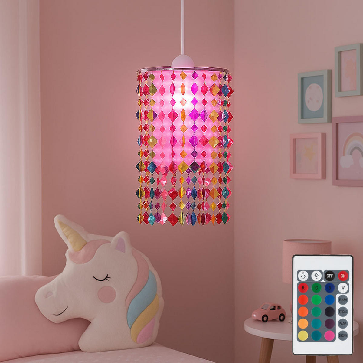LED HÄNGELAMPE Metall Bunt - Multicolor, Metall (22.5/22.5/36cm)