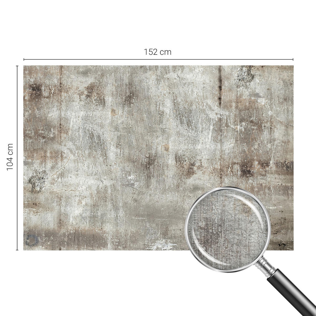 FOTOTAPETE 152x104 cm - Industriefläche - Grau, Textil (152/104cm) - Wallfluent
