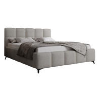 DOPPELBETT 140x200 mit Bettkasten Kastilo, Boucle, Hellgrau - Hellgrau, Holz/Textil (140/200cm) - Emporius