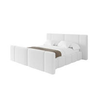 POLSTERBETT mit Bettkasten, Fußteil und Lattenrost, Boxbett ohne Matratze - NILO-Z 180x200 Weiß - Weiß, Holzwerkstoff/Textil (180/200cm) - ALTDECOR