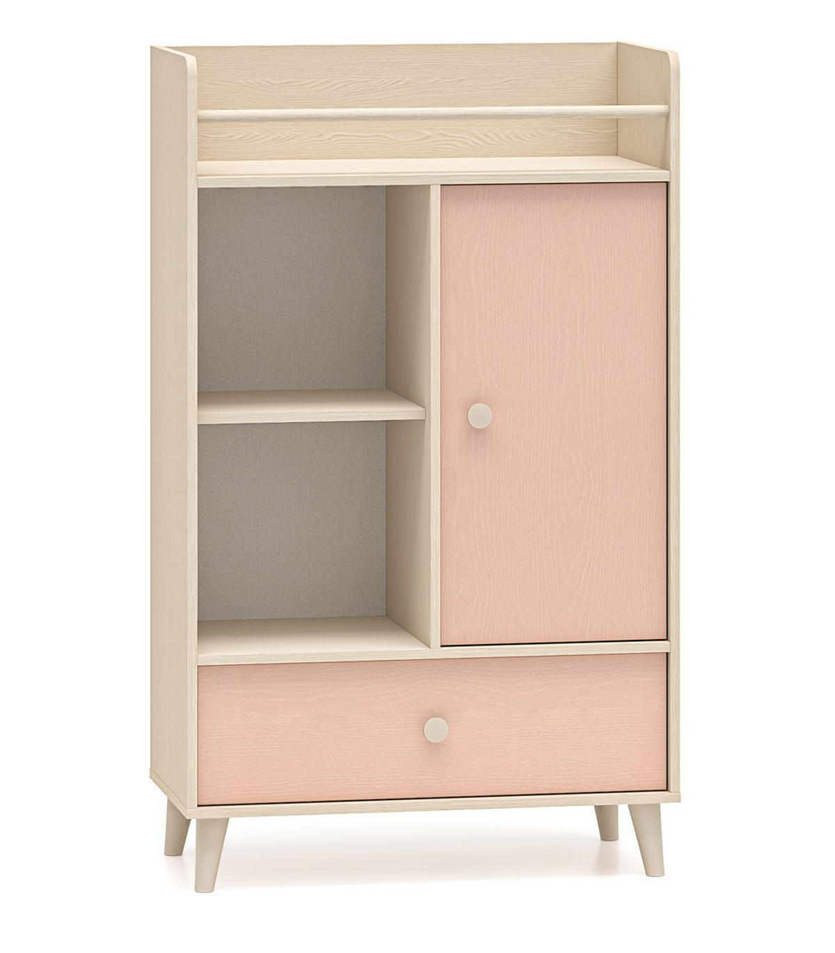 KOMMODE Mevel Wüstensand / Millennial Pink 80 / 40 / 132cm - Pink, Holz/Holzwerkstoff (80/132/40cm) - Feldmann-Wohnen