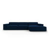 ECKSOFA rechts Jodie aus Samt königsblau 4 Sitzplätze - Blau, Textil (166/284cm) - Micadoni