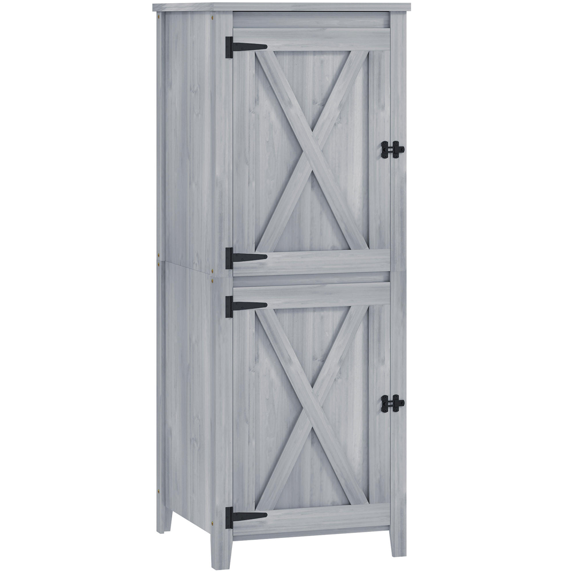 Redom Gartenschrank Hellgrau 60x160x60 cm