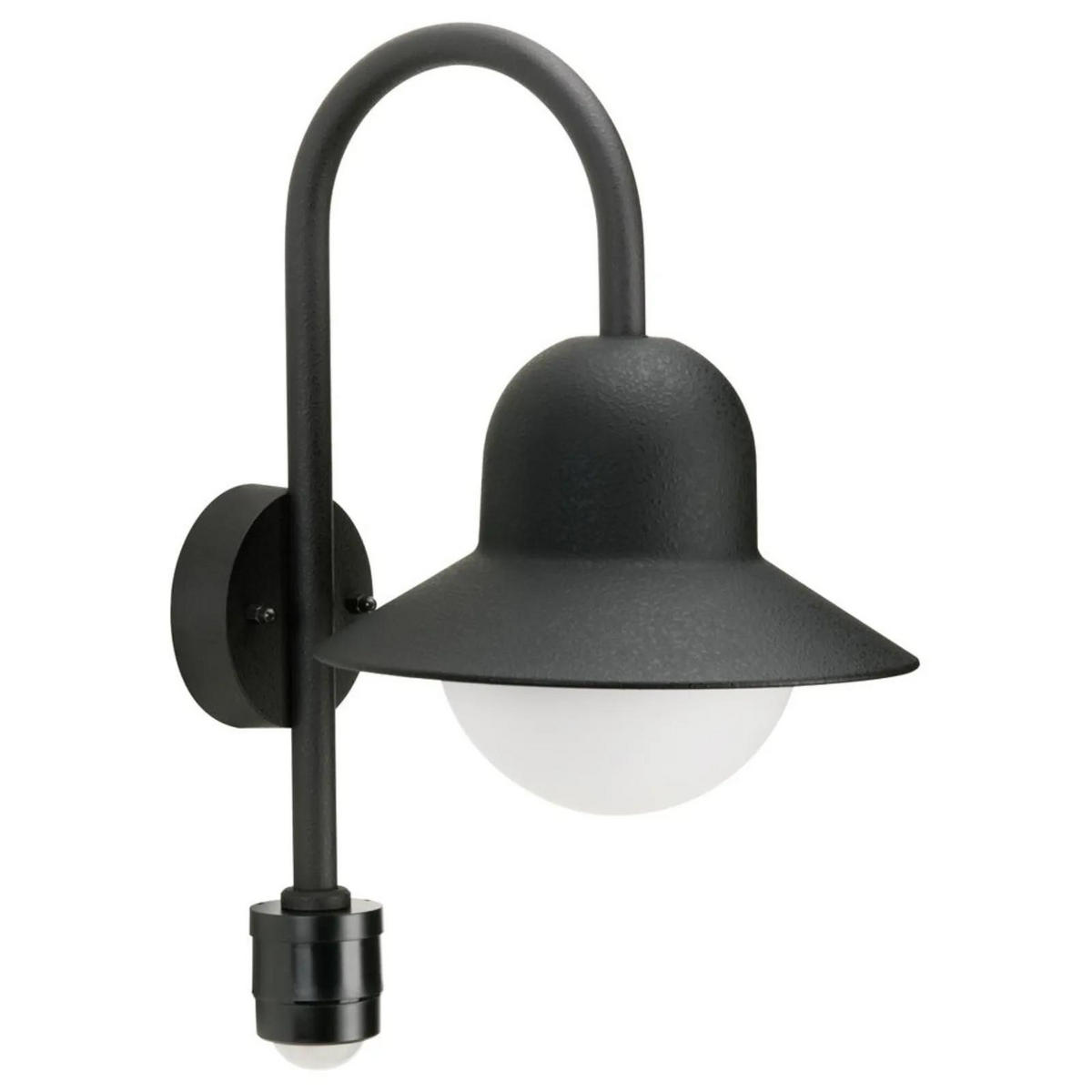 AUSSENLEUCHTE MIT BEWEGUNGSMELDER - Schwarz, Metall (13.5/48/13.5cm) - click-licht