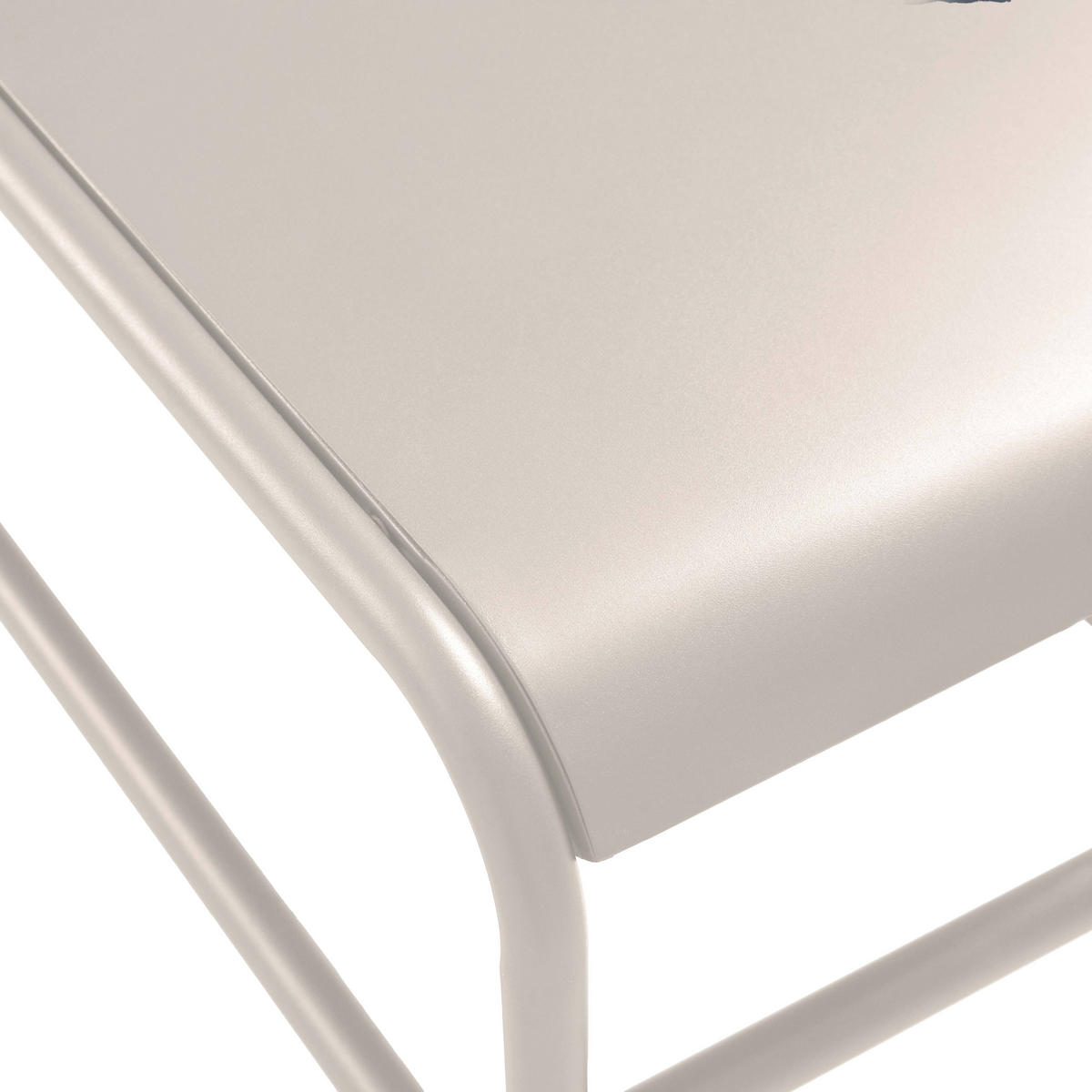BEISTELLTISCH, beige - Beige, Metall (85/40/30cm) - Oviala