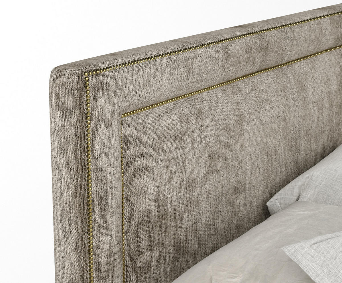 BOXSPRINGBETT Luxora Beige 140/200 cm - Beige/Schwarz, Holz/Holzwerkstoff (140/200cm) - Maison de Reve