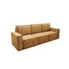SOFA Orto Gelb, Dreisitzer Polstersofa - Gelb, Holzwerkstoff/Textil (247/93/82cm) - Bettso