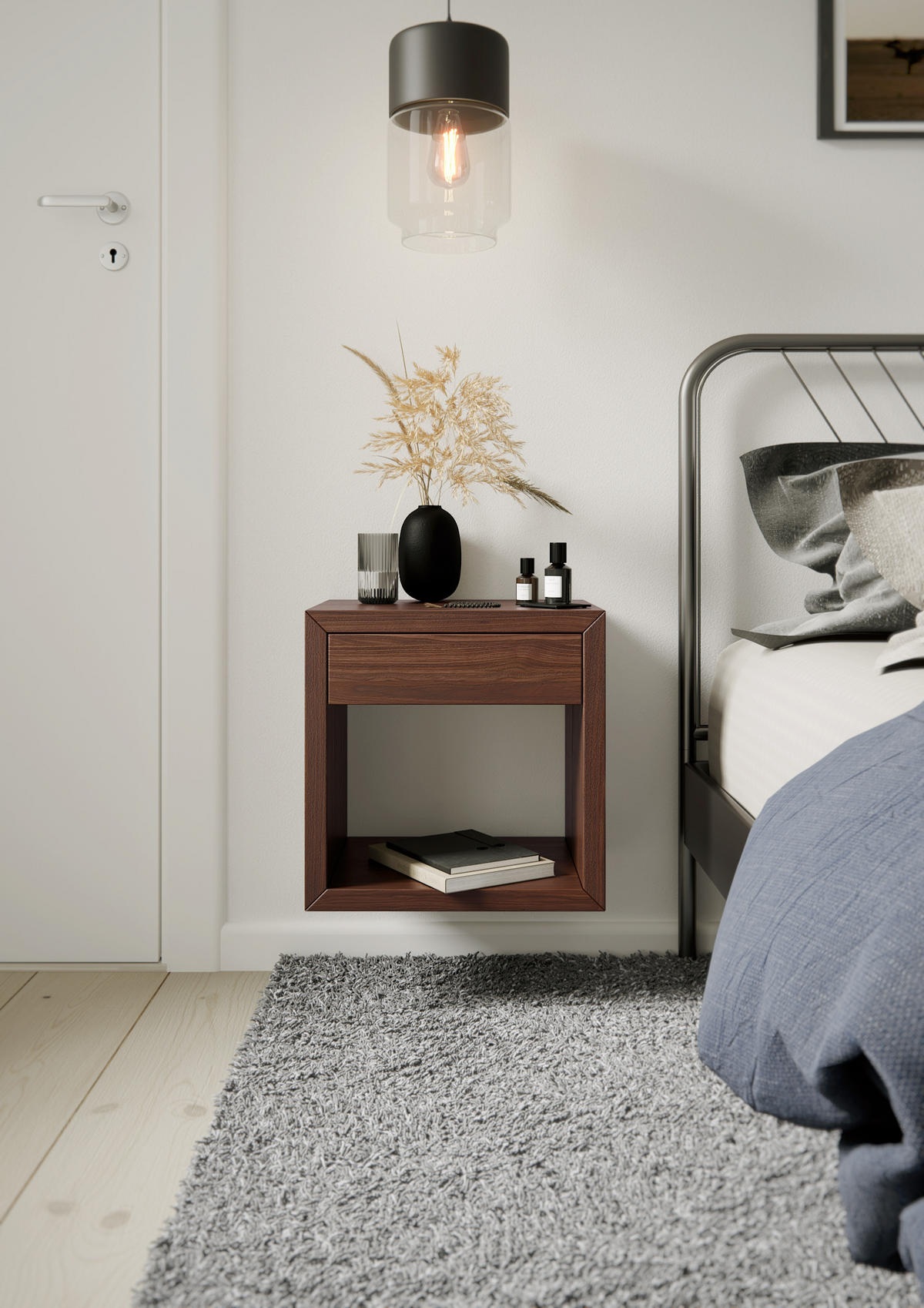 NACHTTISCH Hugo, braune Birke, 30/39/39 cm - Braun, Holz (39/39/30cm) - WOODEK