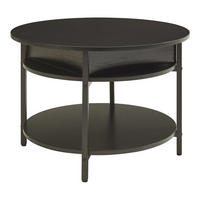 COUCHTISCH Kandas 70/49 cm - Schwarz, Holzwerkstoff/Metall (70/70/49cm) - [en.casa]
