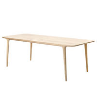 ESSTISCH - Eiche massiv - Eichefarben, Holz (90/220/75cm) - home24