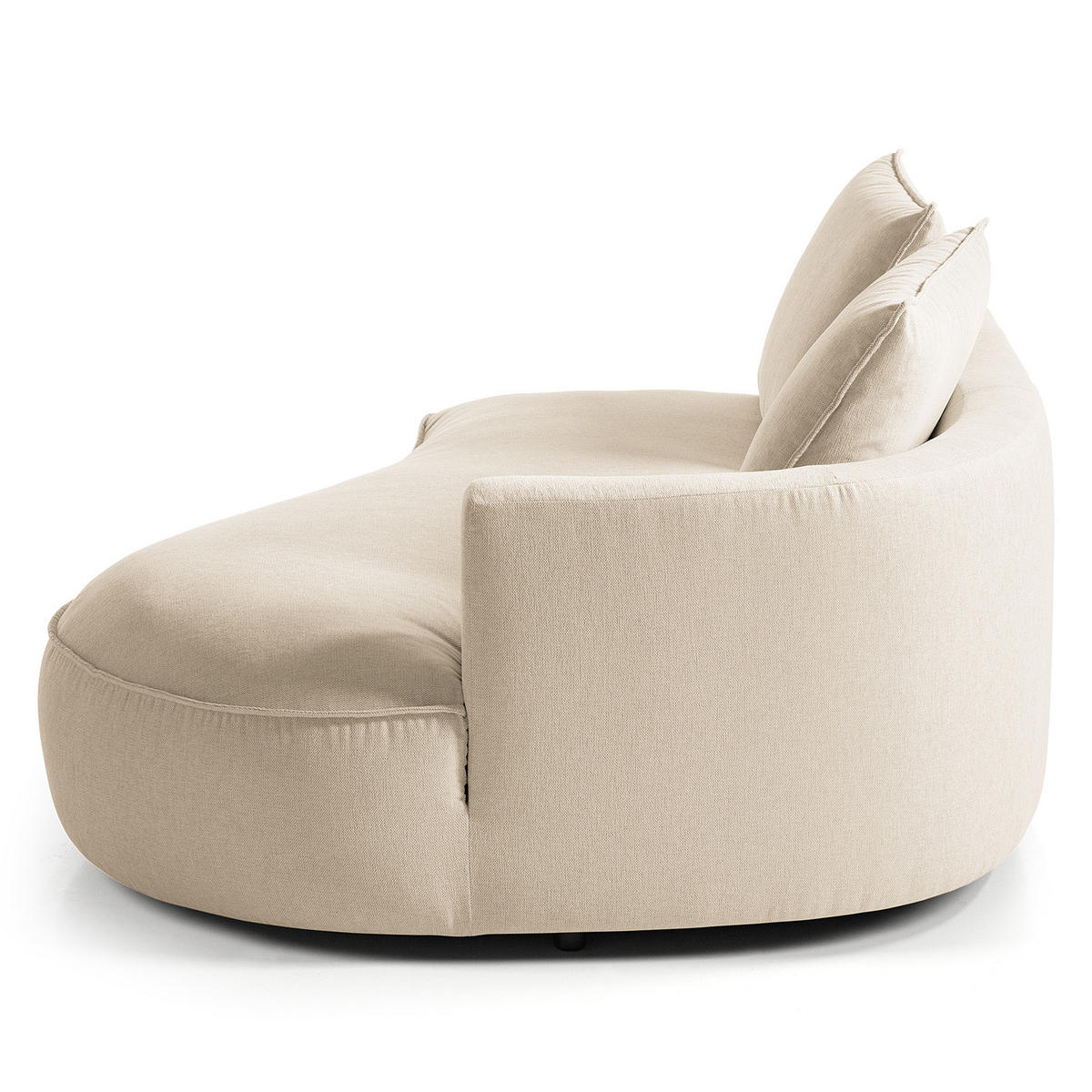 OTTOMANE - modular - Beige/Schwarz, Kunststoff/Textil (196/82/146cm) - home24