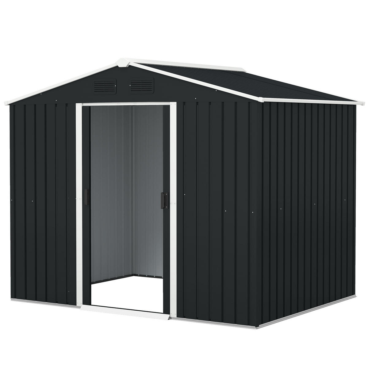 GARTENHAUS Grau 1 Stück - Grau, Kunststoff/Metall (174/190/236cm) - GiPP
