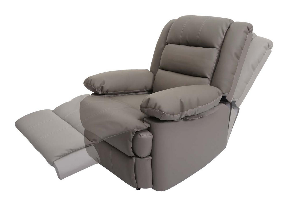 RELAXSESSEL taupe - Taupe, Leder (87/101/150cm) - MCW