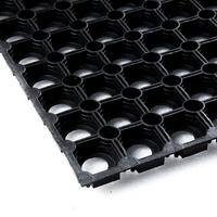 GUMMI RINGMATTE 50 x 80 cm - Schwarz, Naturmaterialien (80/50cm) - IVOL