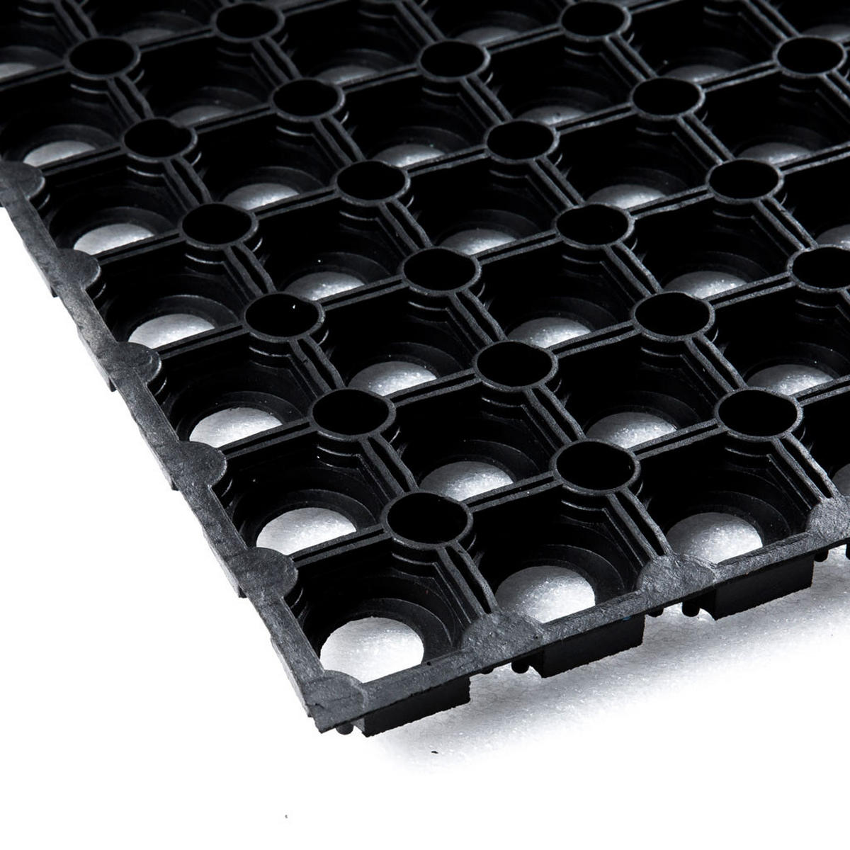GUMMI RINGMATTE 50 x 80 cm - Schwarz, Naturmaterialien (80/50cm) - IVOL