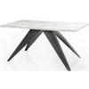 ESSTISCH Vance rechteckig ausziehbar, Grauer Beton 160-260/90/76 cm - Hellgrau/Schwarz, Holzwerkstoff/Metall (160/90/76cm) - WFL GROUP