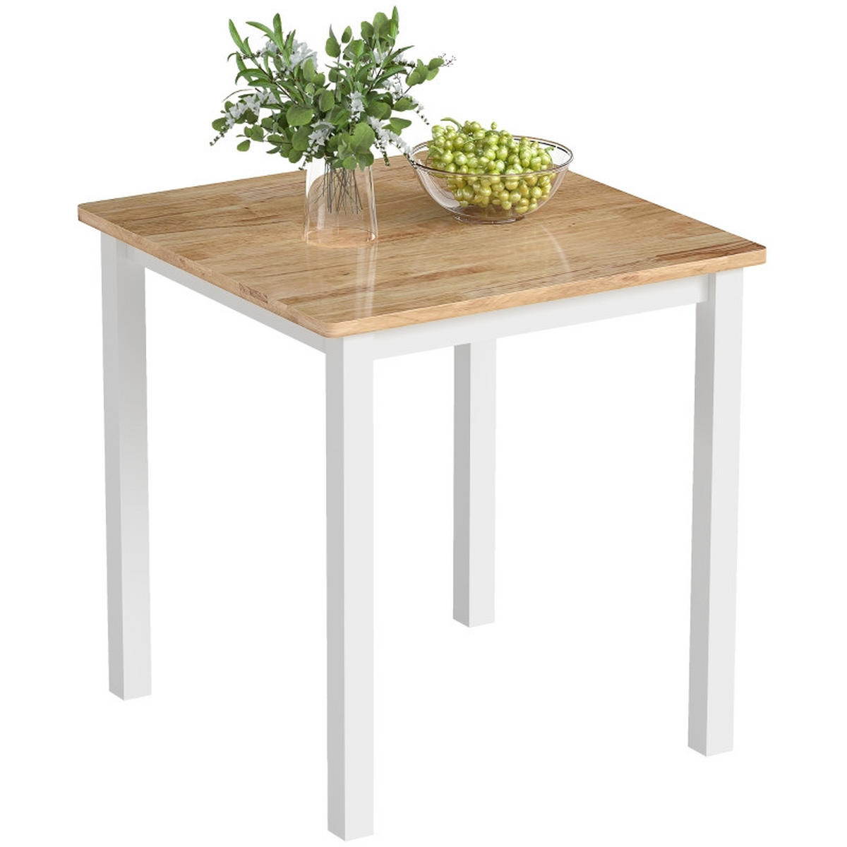ESSTISCH 69/69/75 cm aus Kautschukholz DE-39909 Natur - Eichefarben, Holzwerkstoff (69/69/75cm) - ComfortXL