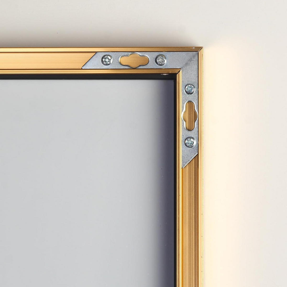 STANDSPIEGEL 180x80 cm – Freistehend & Wandmontage, Aluminiumlegierung Goldrahmen - Goldfarben, Glas/Metall (80/180/180cm)
