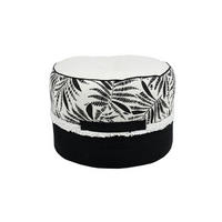 POUF Baumwolle Ziana Ø 40 cm - Weiß, Naturmaterialien (40/30/40cm)